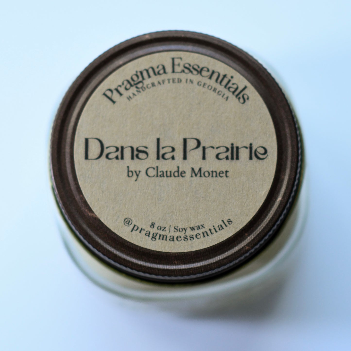 Dans la Prairie by Claude Monet Candle